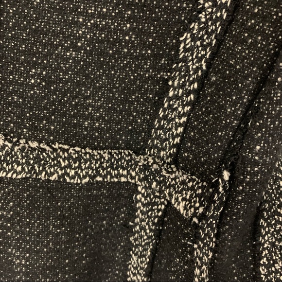 Rebecca Taylor SZ 4 Black/Gray Exposed Seams Zippered Front Blazer - Picture 4 of 8